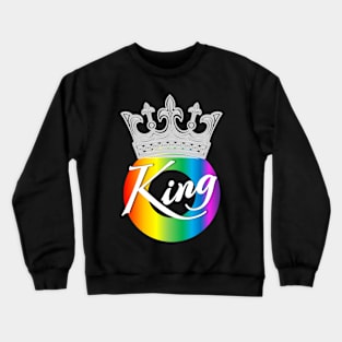 King Rainbow Pride with crown Crewneck Sweatshirt